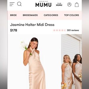 Show Me Your Mumu Jasmine Halter Midi Dress